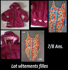 Lot veste fille automne + maillot de bain Taille 7 - 8 ans