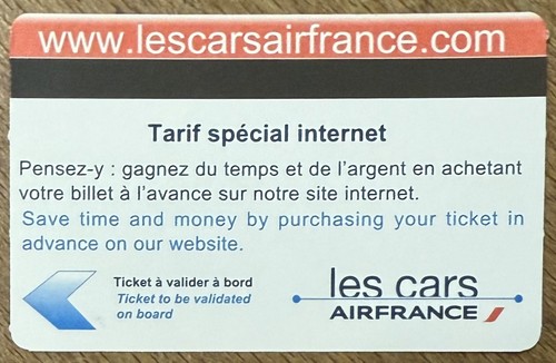 Titre transport paris cars air - transport,