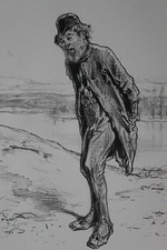 GAVARNI Lithographie originale série PHYSIONOMIES PARISIENNES - BOHEMES