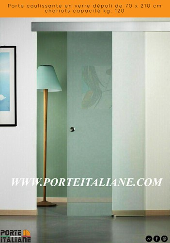 Porte coulissante verre - porte, en