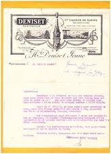 PONTARLIER (25) DISTILLERIE / ANIS ,LIQUEUR de SAPINS & CIMA "H. DENISET" 1941