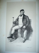 GRANDE LITHOGRAPHIE 19ème FERVILLE ACTEUR THEATRE FRANC