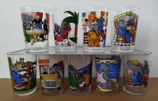 -- BABAR. 9 VERRES À MOUTARDE 1970 -- JEAN DE BRUNHOFF