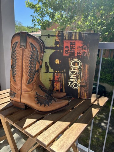 Brown santiags real leather - santiags,