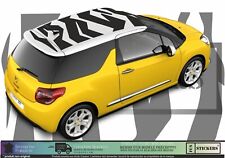 Kit TOIT Effet zèbre pour Citroën ds3 Autocollant décoration  stickers Decals
