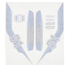 Autocollant cyclo mbk bleu cyclo mbk 51/motobecane (x8 pièces)