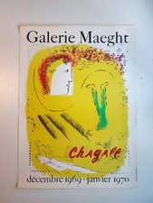 Marc Chagall Affiche Exposition 1969 Galerie Maeght Imp Mourlot Exhibition 