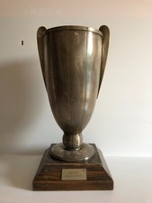 Ancien Trophée Grande Coupe en Métal Argenté    Vintage An 50's