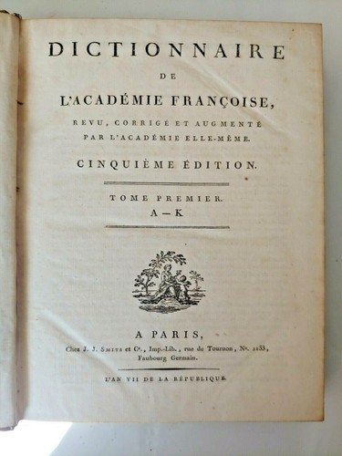 Dictionnaire académie - dictionnaire, de