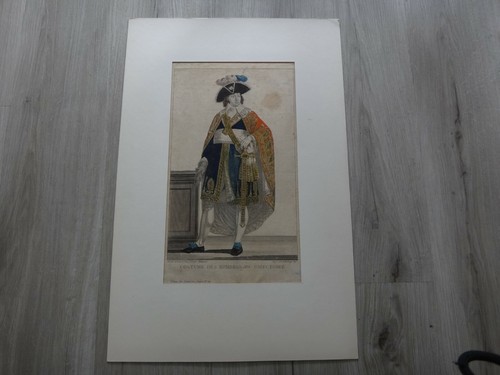 Gravure costume des membres - des, du