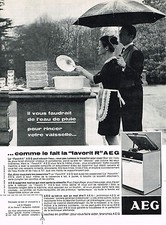 PUBLICITE ADVERTISING 054  1966   AEG    lave vaisselle FAVORIT