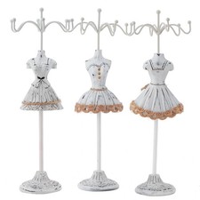Jewelry Holder Display Necklace Earrings Storage Polyresin Doll Stand With