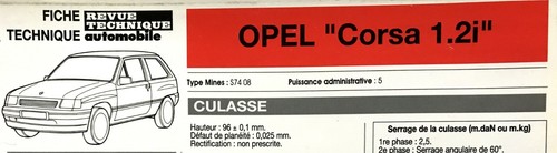Fiche technique automobile - 1)fiche,
