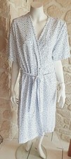 Robe de chambre blanche/bleue
