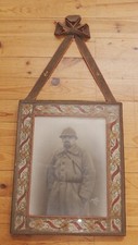 Militaría Photo Soldat Militaire Guerre, Cadre Brodé