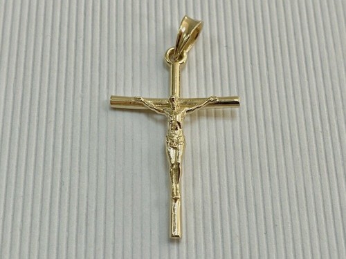 14k jaune crucifix - jaune, croix