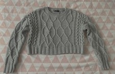 Pull femme court grosse maille