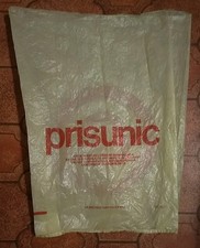 SUPERMARCHÉ logo  PRISUNIC  Sachet Sac Plastique VINTAGE Publicitaire de Courses