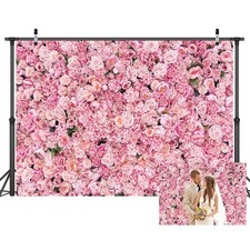 8x6FT Fleur Fond Mur Fleur Fond 3D Rose Fleur Fond Mariage Fiançailles Mariag...