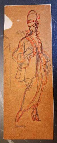 Drawing circa 1910 woman in - circa,