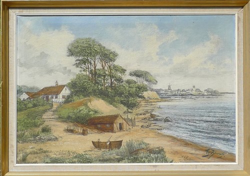 Eté paysage côtier avec - paysage,