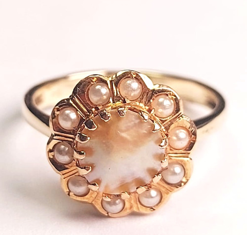 Bague nacre perles - bague,