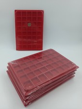 LOT 10 BOX - PLATEAUX DE RANGEMENT EN FEUTRINE POUR PIECES 40 CASES CARREES