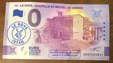 2021 LE ROVE CHAPELLE & CHÈVRE TAMPON BILLET 0 EURO SOUVENIR BANKNOTE SCHEIN