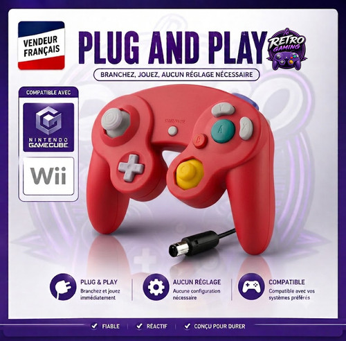 Manette pour gamecube wii - manette, gamecube/wii/wii