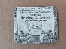 France, assignat de 50 sols, voir état