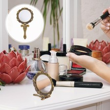 Vintage Stand Up Mirror Miroir De Portatif Petit Courtoisie Poche