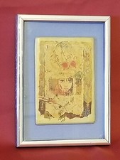 Rare Framed Paint With Metal
