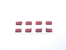 ALEZAN MODELS . ACCESSOIRES 1/43 . SET  8 PASTILLES FEUX RECTANGULAIRES . ROUGES