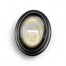 Cadre ovale verre bombé