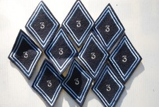 Lot 10 Losanges de bras Mle 45  3 éme régiment de hussards