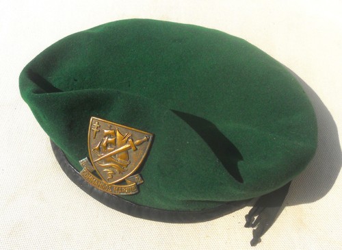 Béret vert badge - vert, commandos