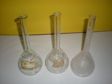 3 éprouvettes ballon flore 500 ml matériel de chimie laboratoire scolaire déco l