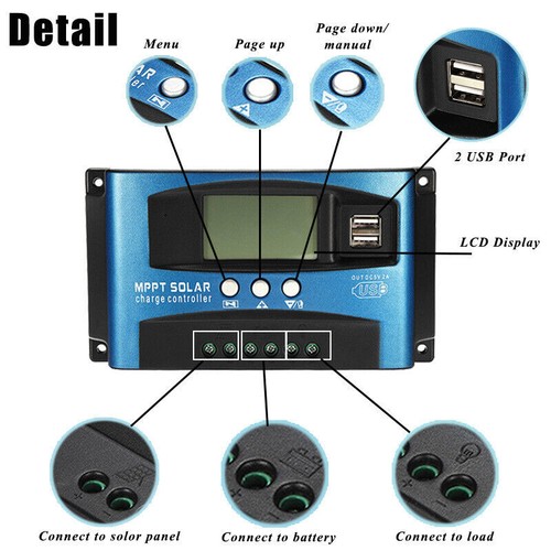 100a 24v mppt - 30-100a, usb