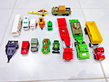 LOT15 VEHICULES 4XMATCHBOX LOT FORD+TANK TRANSPORT+REMORQUE+TRUCK+9MAJORETTES+2 