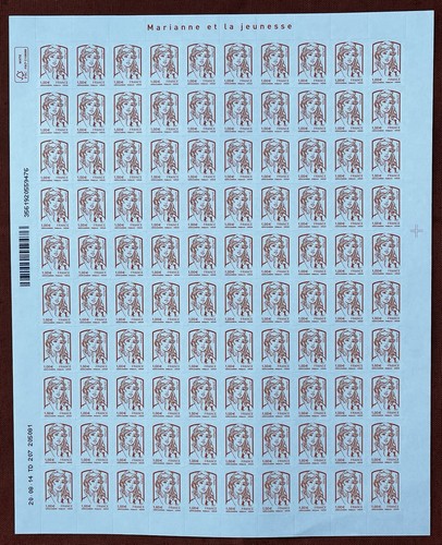Timbre feuille entière - timbre,