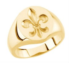 Bague Signe Fleur De Lis En Or