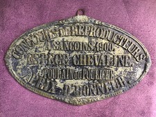 Plaque de concours de chevaux