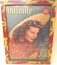 Déco vintage tableau couverture de magazine "INTIMITÉ" 1950 cadre customisé N°8