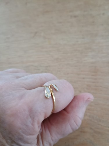 Bague serpent jaune - serpent, 18k