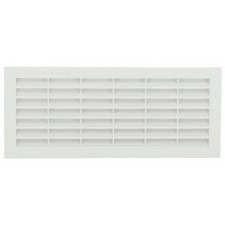 Grille de ventilation rectangulaire noire à encastrer sans moustiquaire NICOLL