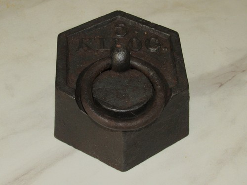 Ancien poids hexagonale - ancien, 5