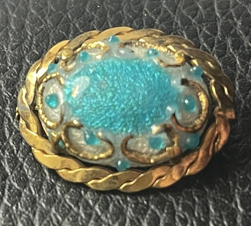 Broche 1960 limoges émaux - broche, 1960’s