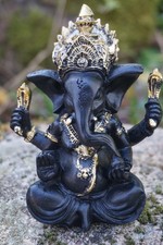 J51 B FIGURINE STATUETTE  GANESH BOUDDHA PROSPERITE MEDITATION  RELIGIEUX 12CM
