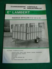 catalogue agricole : remorque bétaillère CU 1,5T a 5T 