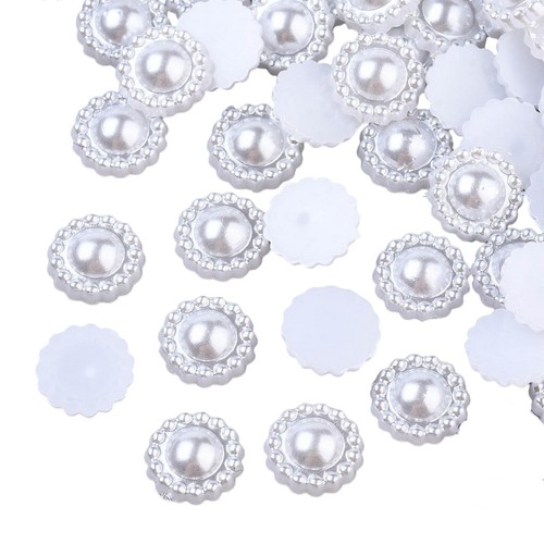 Perles cabochon demi rond - perles,